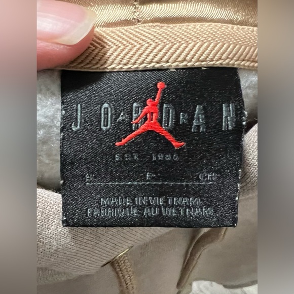 Jordan Flight Satin Lined Oversized Hoodie Gold Accents Cotton Boxy Comfy Cozy - Picture 11 of 12